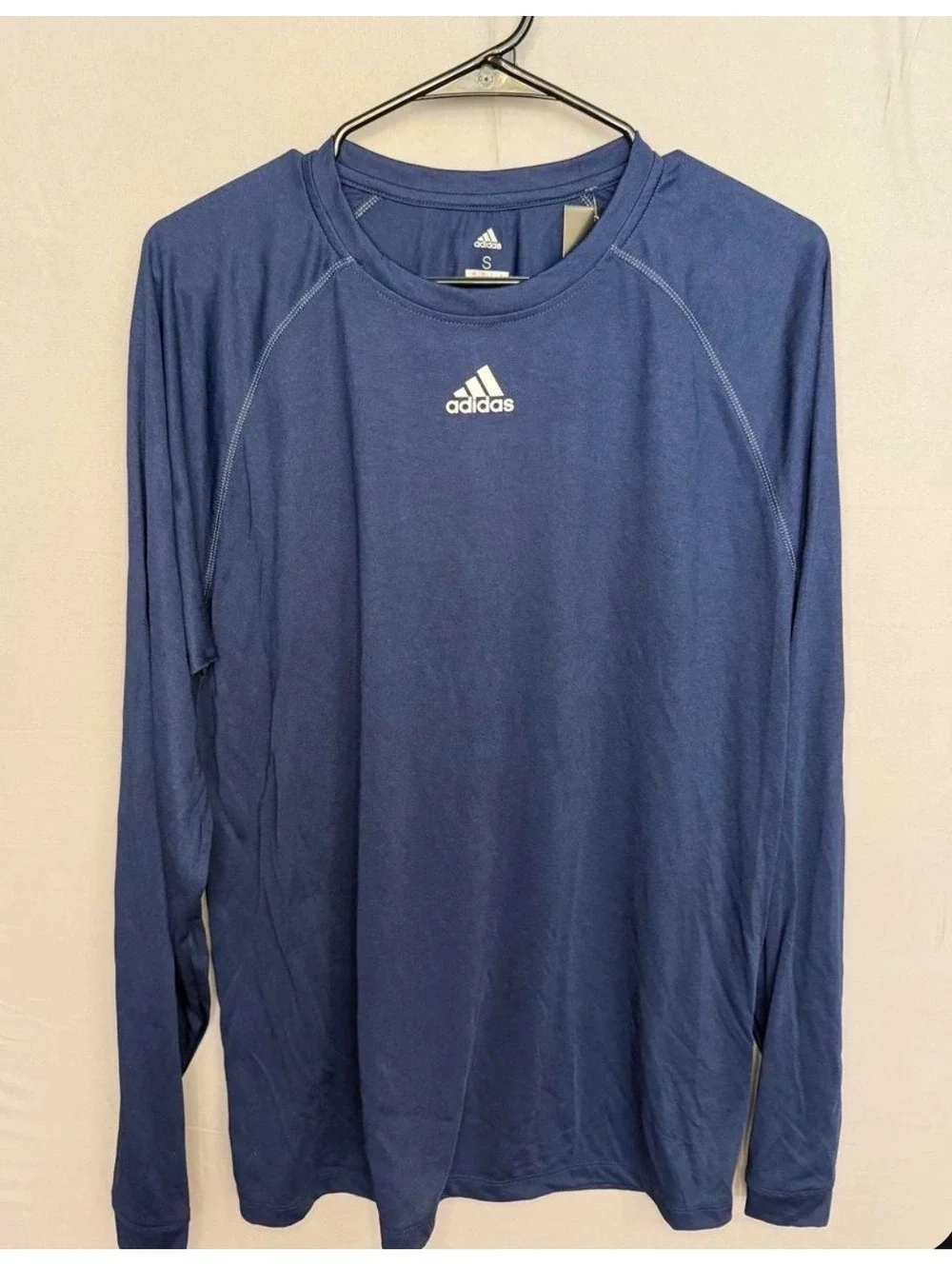 Adidas Climalite Long Sleeve Performance Athletic Shirt Nacy, NWT, Size S